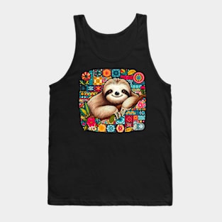 Stitched Sloth Tank Top